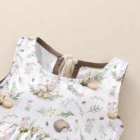 Summer Girls' Round Neck Printed Sleeveless Vest Triangle