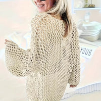 Knitted Hollow-out Women's Blouse Pullover Top