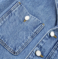 Summer Waist-tight Straight-leg Denim Jumpsuit