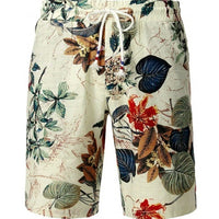Mens 3D Digital Floral Casual Shorts