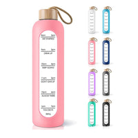 Large Capacity Portable Glass Water Bottle Single Layer High Temperature Resistance