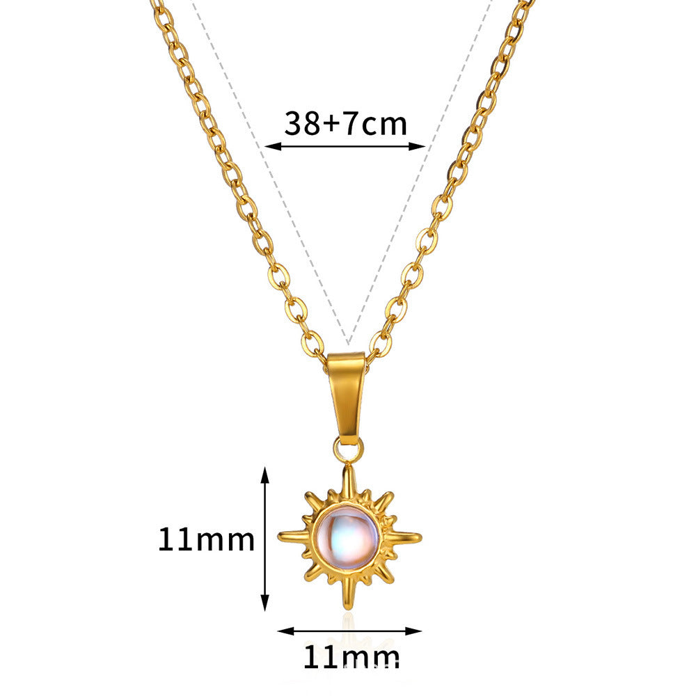 European And American Retro Personalized Sun Necklace