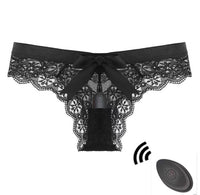 10 Speed Wireless Remote Bullet Vibrator, Women Lace Erotic Panties, Rechargeable Portable AV Massager