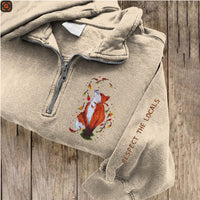 Lapel Half-zip Long-sleeve Casual Hoodie