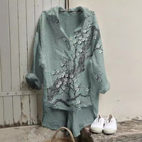 Floral Pattern 3D Personalized Long Sleeve Vest Girls Summer Loose Style