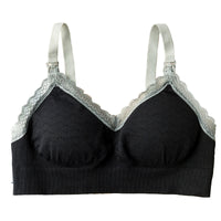 Pregnant Women's Wireless Lace Plus Size Front Buckle Nursing Bra