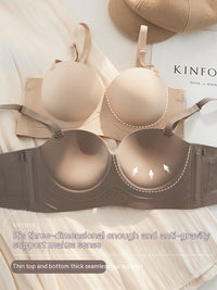 Half Cup Bra Small Breasts Lady's Push Up Big No Wire Accessory Breast Push Up Anti-sagging No Trace Bra