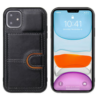 Multi-function Card Holster With Leather Phone Case
