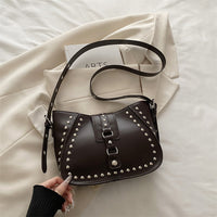Sophisticated Studded Commuter Underarm Bag A Stylish Minimalist Niche-design Shoulder Or Crossbody Bag