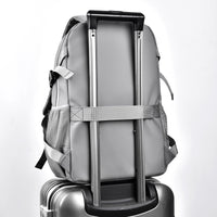 Mens Large-capacity Solid-color Minimalist Business Backpack