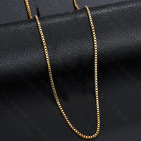 Simple Pendant-Free Necklace Titanium Steel Box Chain Necklace For Women