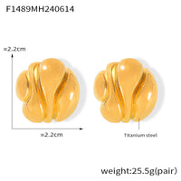 Geometric Asymmetric Design Titanium Steel Ear Studs