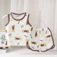 Casual New Children's Vest Suit Summer Cotton