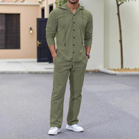 Mens Relaxed Fit Long Sleeve Suit With A Minimalist Design