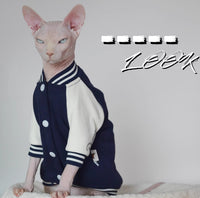 Warm Cotton Hairless Cat Baseball Shirt Pet Clothes