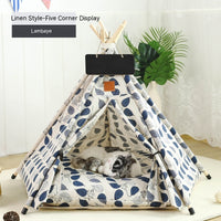 Pet Tent Cat House Removable And Washable Kennel Cat Villa Semi-enclosed Insulation Cat Nest Foldable Cat Tents