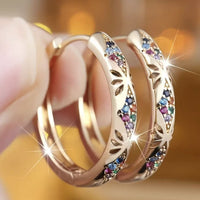 Cross-border Light-luxury Copper-gold-plated Stud Earrings