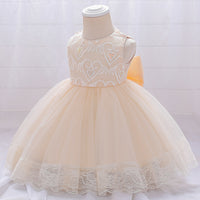 New European And American Girls Mesh Embroidery Dress