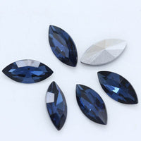 Horse Eye Crystal Pointed Glass Silver Bottom Loose Diamond