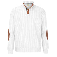 Printed Stand Collar Men's Clothing Casual Sweatshirt