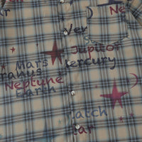 Gradient Short Sleeve Plaid Shirt Men