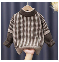Fashion Simple Solid Color Children's Thickened Sweater