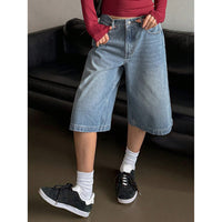 Womens Stylish Vintage Loose-fit Wide-leg Jeans