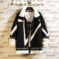 Autumn And Winter New Hanging Pat Lambswool Particle Fleece Jacket Men