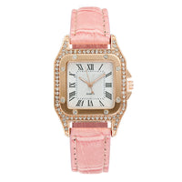 Square Watch Rhinestone Women's Suit