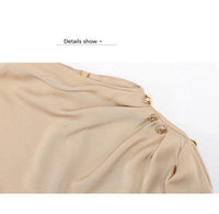 Women's Light Hong Kong Style Silk Long-sleeved French Shirt