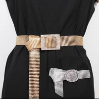 Women's Fashion With Diamonds Over Rhinestone Belt