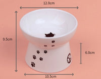 Cat Water Bowl With Scale Ceramic