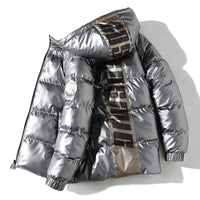 Winter New Cotton Padded Men's Casual Bright Cotton Padded Clothes