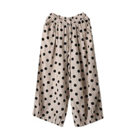 Loose-fitting Plus-size Womens Cotton-linen Harem Pants