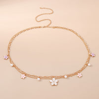Simple Chic Chanel-style Five-pointed Star Cherry Blossom Double-layer Necklace