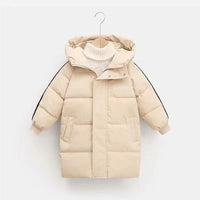 Mid-length Thickened Children's Down And Wadded Jacket