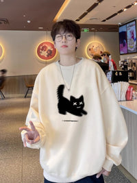 Men's Retro Loose Casual Round Neck Sweater