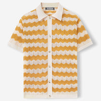 American-style Hollow Jacquard Corrugated Sweater