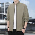 Mens Stand-Up Collar Business-Style Lightweight Casual Jacket