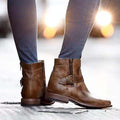 Low-heel Square Heel Short Martin Boots