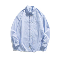 Long Sleeve Shirt Men's Fake Two-piece Retro
