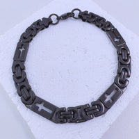 Stainless Steel Cross-link Flat-link Chain Handcrafted Chain Bracelet Necklace, And Accessory