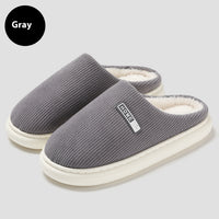 Autumn And Winter Home Indoor Plush Warm Slugged Bottom Baotou Non-slip Cotton Slippers