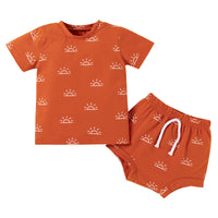 Children's Suit Summer New Sun Print Short-sleeved Shorts Two-piece Set