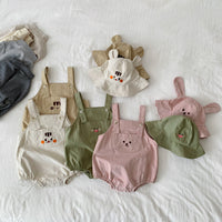 Spring And Summer Korean Cartoon Animal Triangle Rompers Baby Strap Jumpsuit