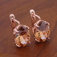 Romantic Retro 1014 Oval European And American Ear Clip