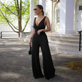 Sexy Deep V-neck Backless Sleeveless Jumpsuit