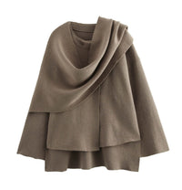 Women's Loose Casual Cape Knitted Sweater Coat