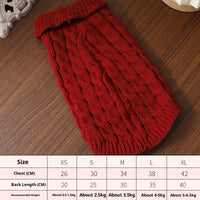 Pet Warm And Cute Good-looking Cable-knit Sweater Simple Casual Two Feet Apparel Vest