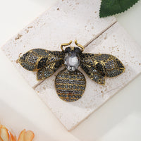 Antique Style Fully-jeweled Crystal Bee Brooch Men And Women Dopamine Retro